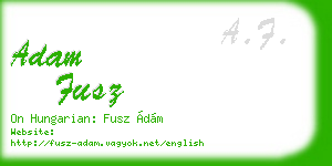adam fusz business card